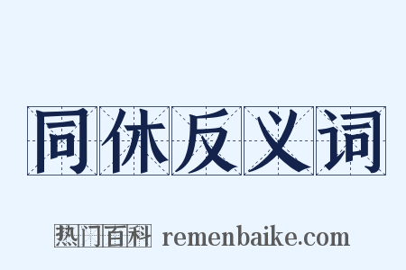 同休反义词是什么意思的图片